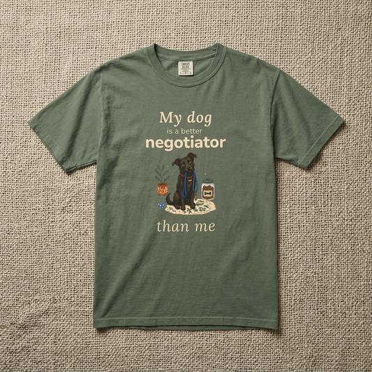 My Dog is a Better Negotiator Comfort Colors Graphic Tee
