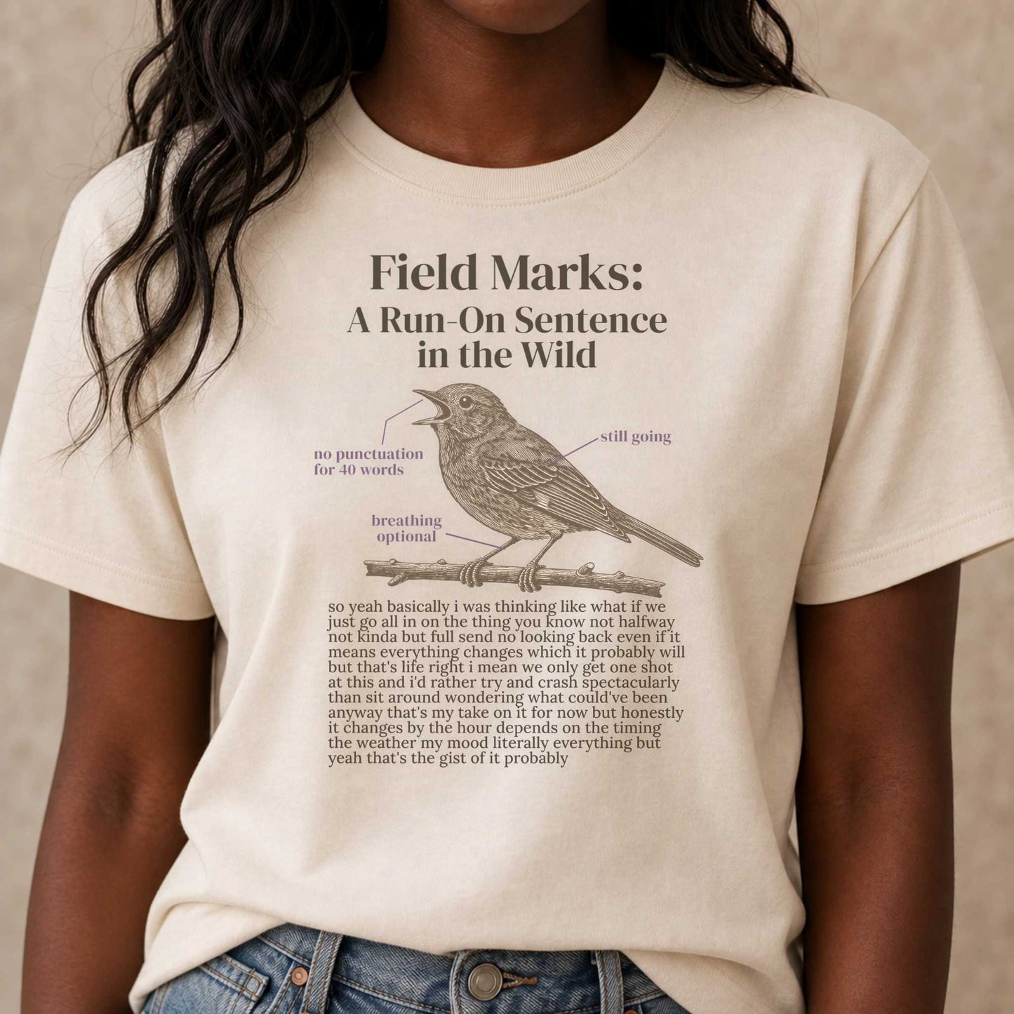 Field Marks: A Run-On Sentence in the Wild