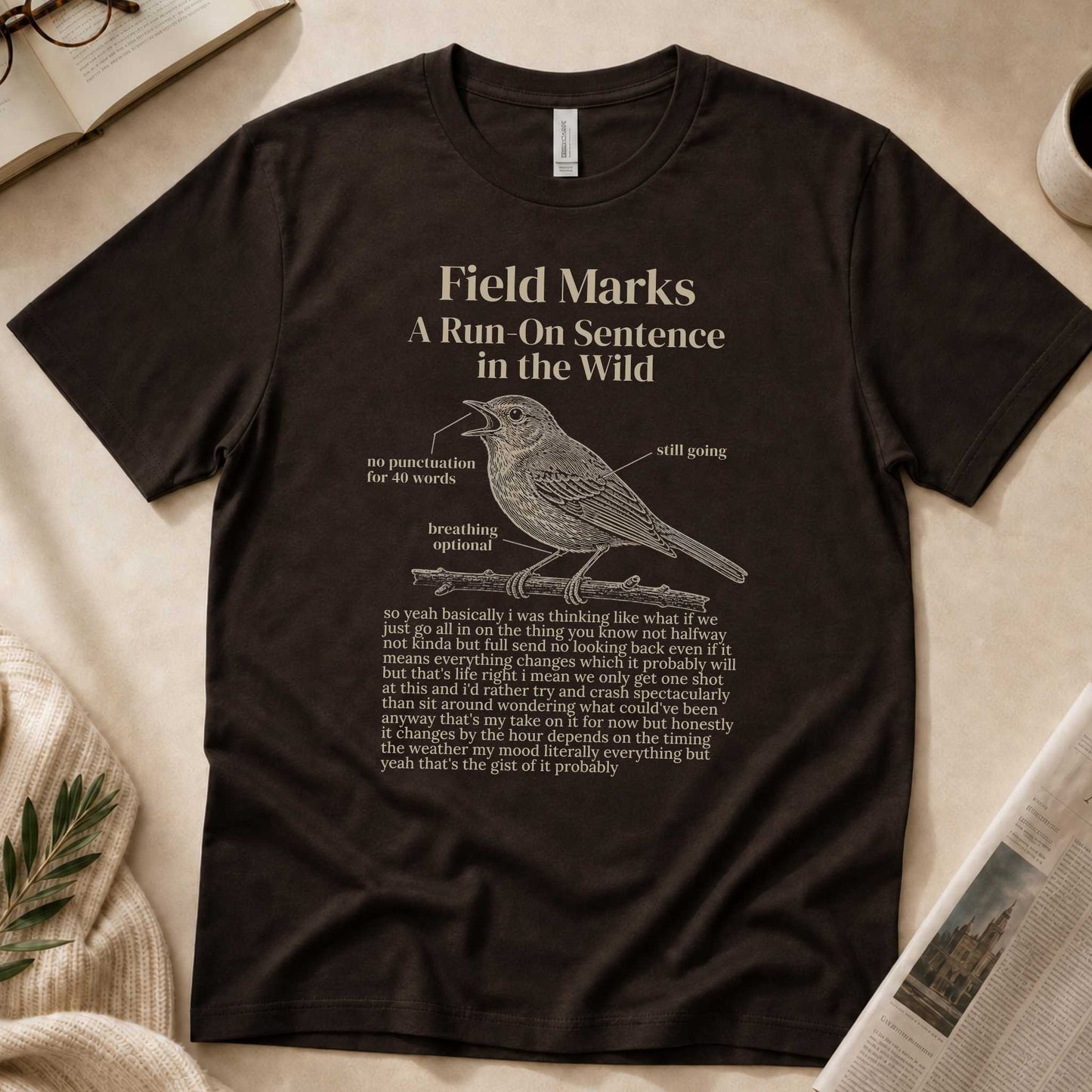 Field Marks: A Run-On Sentence in the Wild