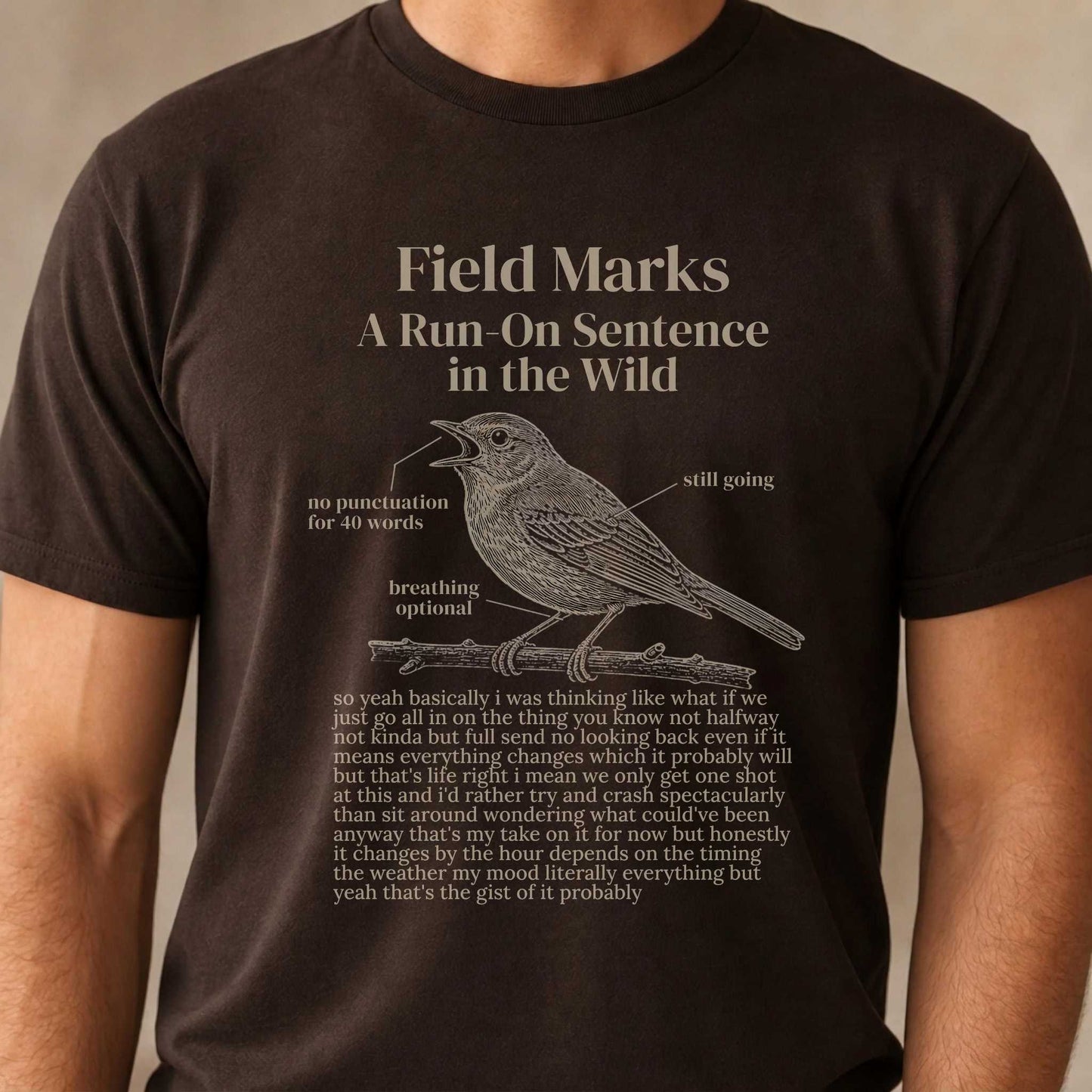 Field Marks: A Run-On Sentence in the Wild